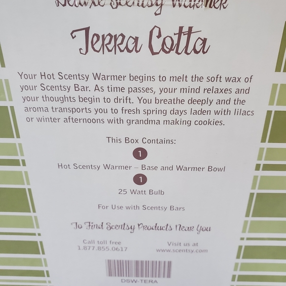 SCENTSY Retired Terra Cotta Delux Full Size Wax Warmer - Picture 3 of 5